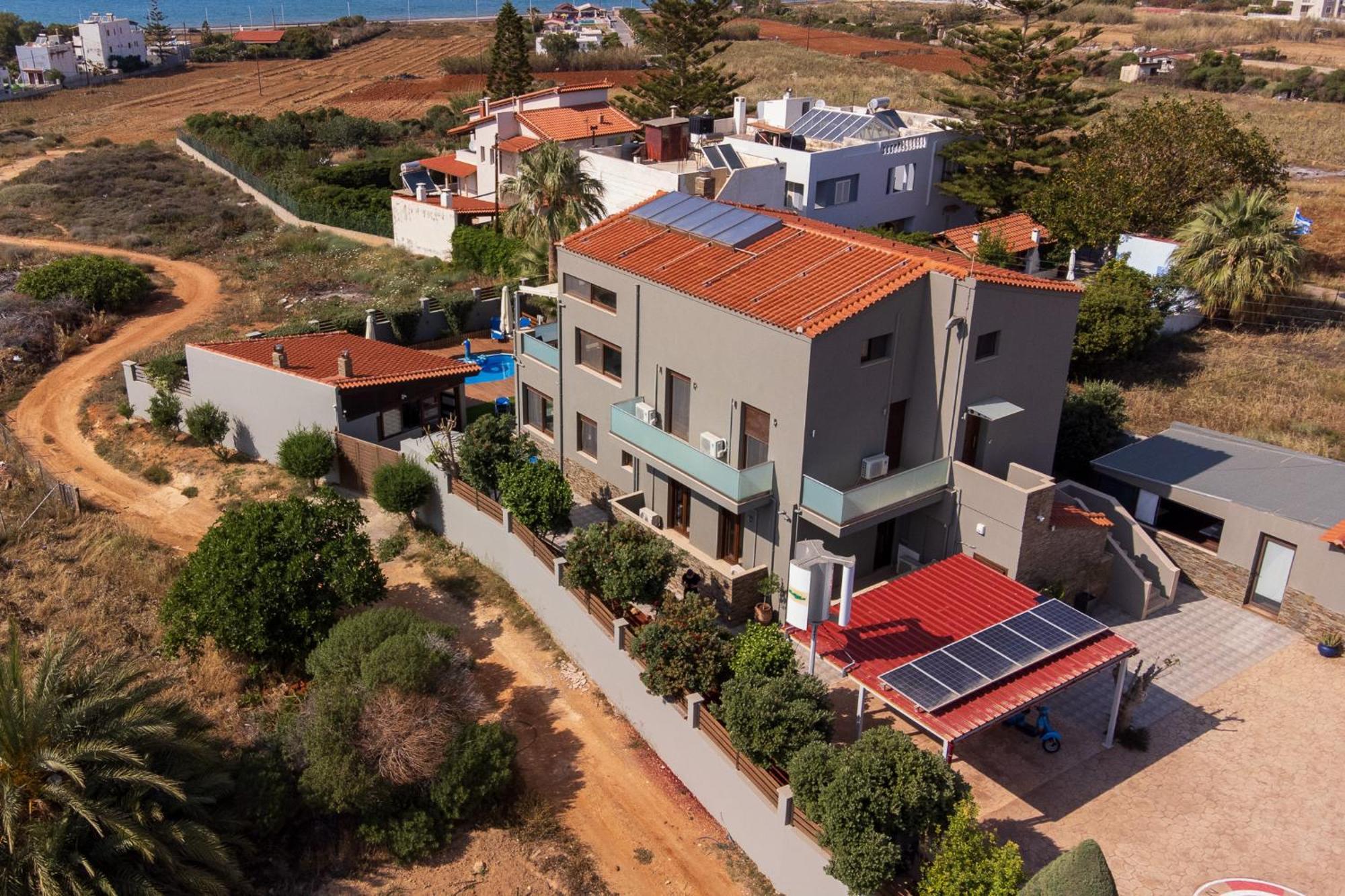 A Cozy Eco Villa By The Sea Gouves Exteriér fotografie
